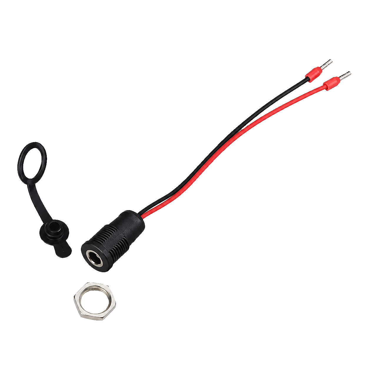 Durvela DC Backup Power Adapter Cable for Solar Aeration Fan Kit – 5.5 × 2.1 mm Panel Jack to JST PH2.0 & WAGO Ferrule (100 mm)