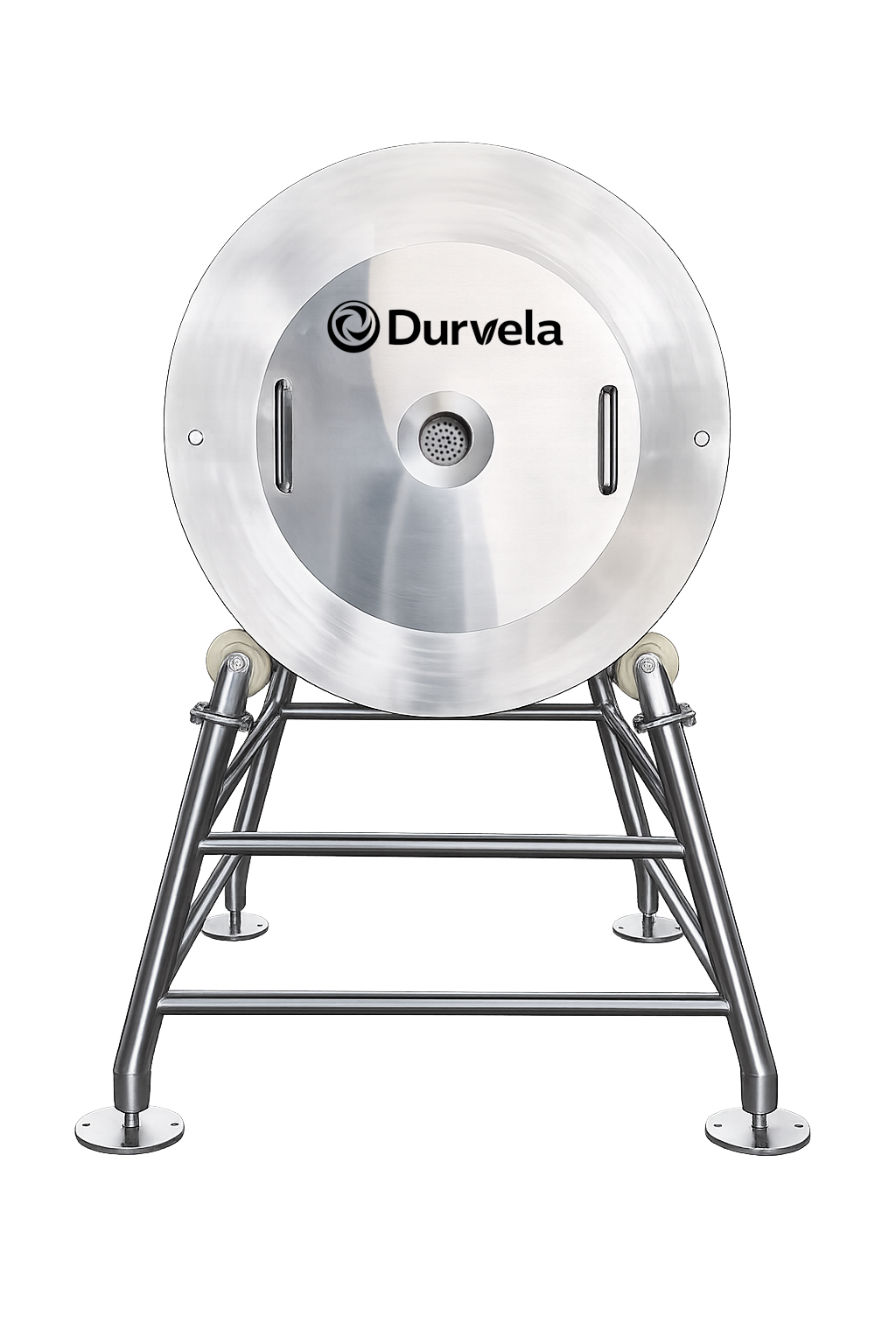 unloading end of durvela stainless rotary hot composter