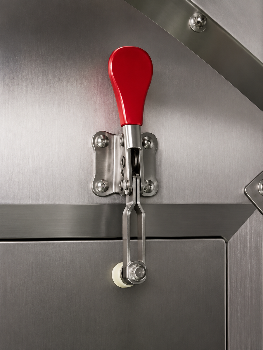 heavy duty closing latch on durvela stainless composter