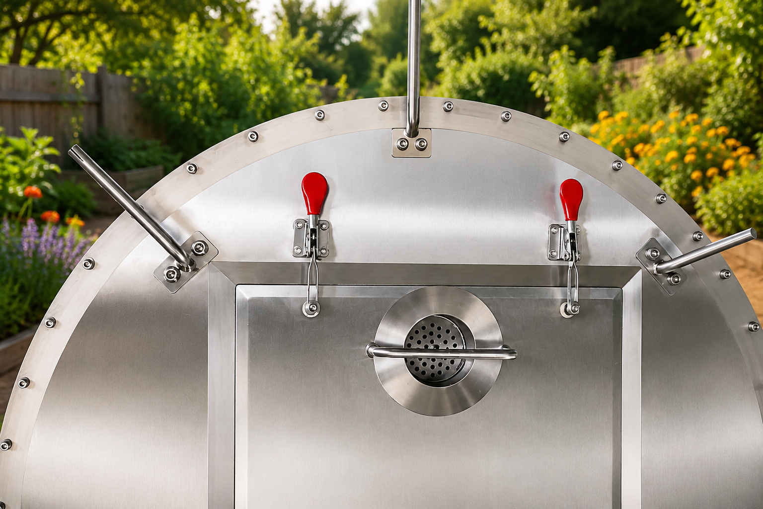 closing latches on durvela stainless rotary composter