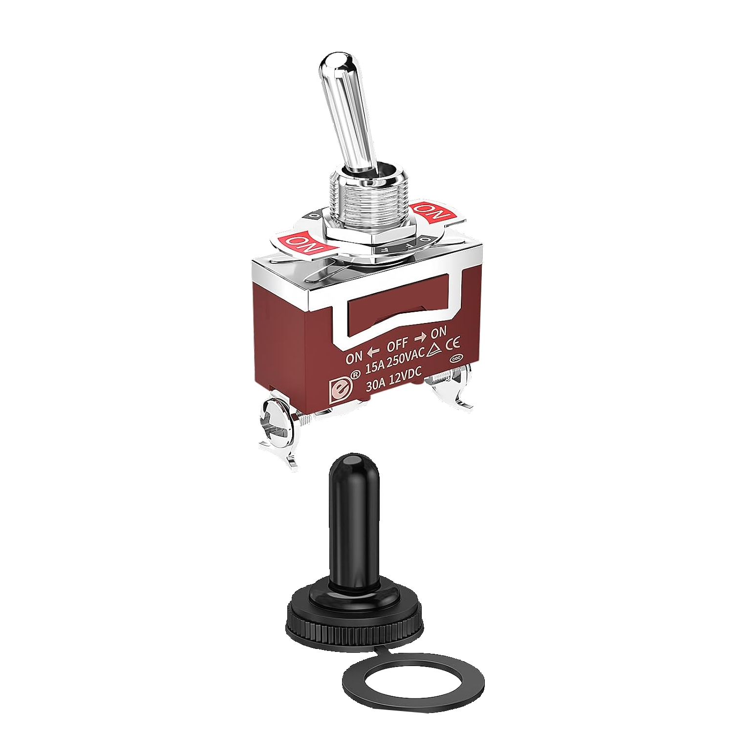 Power Selector Switch – Maintained ON-OFF-ON, Waterproof DPDT 12V