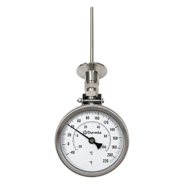 stainless adjustable angle sanitary thermometer